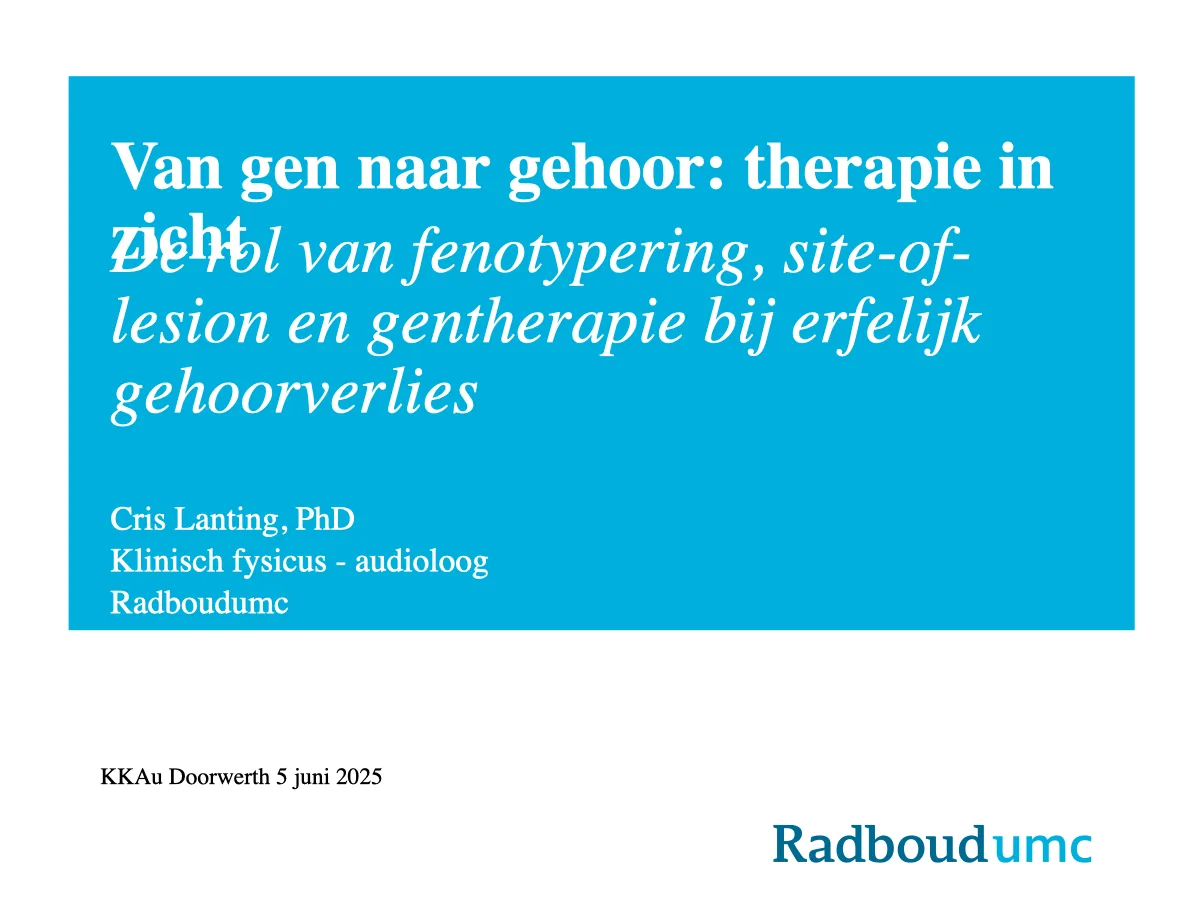 Preview of Van gen naar gehoor presentation