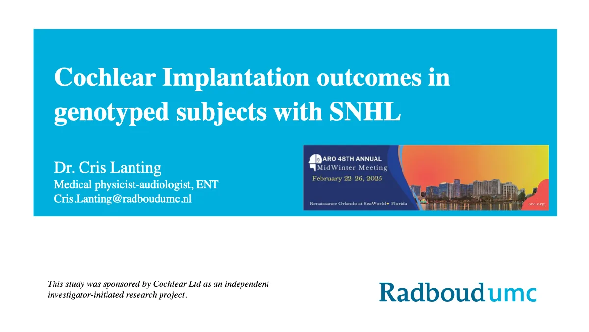 Preview of Cochlear Implantation Outcomes presentation