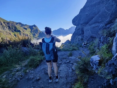 Above the cloud line, ridge after ridge
